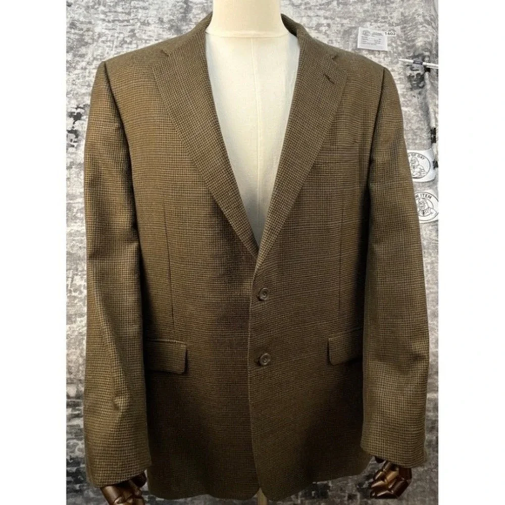 Hickey Freeman Mens Madison Fit Tweed‎ Wool Silk Sport Coat Blazer Jacket 44L